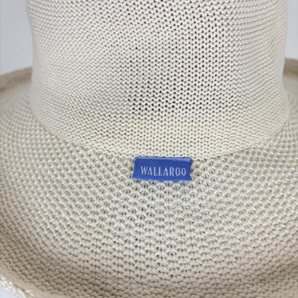 Wallaroo Victoria Sun Hat OS Beige White Travel Outdoor vacation resort - Picture 5 of 10